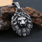 Gothic Lion Head Pendant Necklace — Stainless Steel
