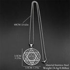 Gold Star of David Pendant Necklace — Stainless Steel