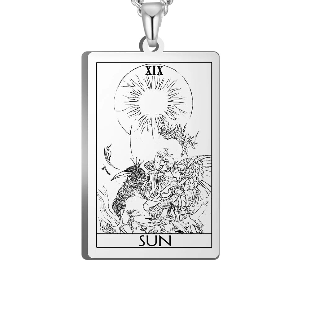 Tarot Major Arcana Amulet Necklace — Stainless Steel