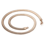 Four-color 6/8mm Chunky Braided Snake Chain Trend Stainless Steel Men Ladies Choker Flat Link Fashion Accessories