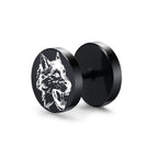 Wolf Stud Earrings — Stainless Steel
