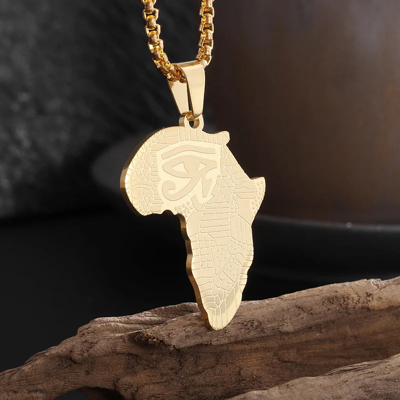 Shining Iced Out Ancient Egyptian God Eye of Horus Cross Pendant Necklace for Men and Women Hip Hop Trendy Amulet