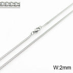 Punk Curb Cuban Link Chain Men Women Stainless Steel Long Necklace Fashion Tide Hip Hop Sweater Accessories Party Jewelry Gifts