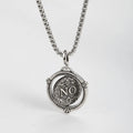 1PC INGX Vintage Ancient Rome Rotatable Round Choice "Yes or No" Necklace for Men Decision Coin Necklace Man Women