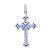 Iced Out Cross Pendant — Stainless Steel CZ