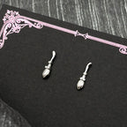 925 Silver Zircon Wand Stud Earrings — SS