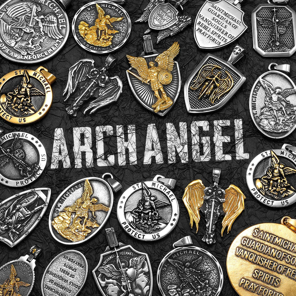 Archangel Michael Pendant — Stainless Steel