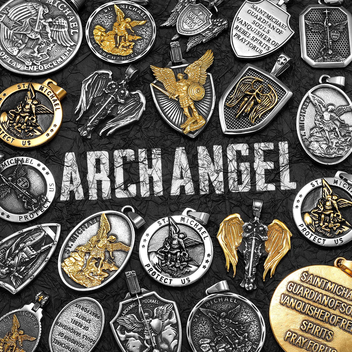 Archangel Michael Pendant — Stainless Steel