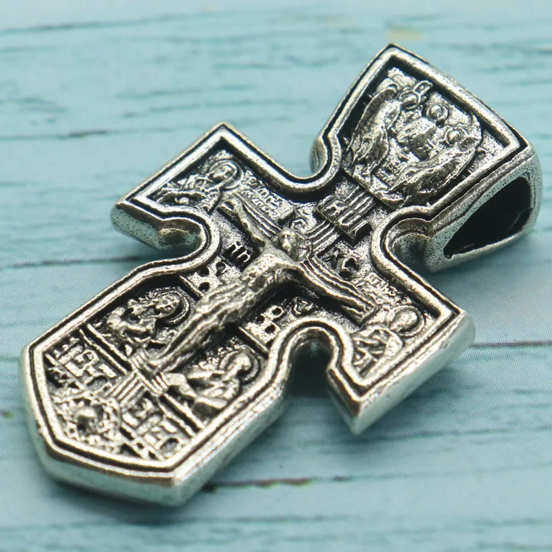Crucifix Stainless Steel Pendant Necklace