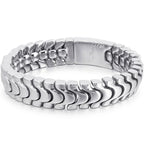 High Polished Shiny Stainless Steel Chain Bracelet for Man Luxury Birthday Jewelry Gifts for Him Dad Logo/Name Engraved