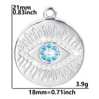 7Pcs No Fade Stainless Steel Wicca Moon Sun Egyptian Ankh Life Cross Pendant DIY Fatima Hand Turkish Evil Eye кулон Jewelry