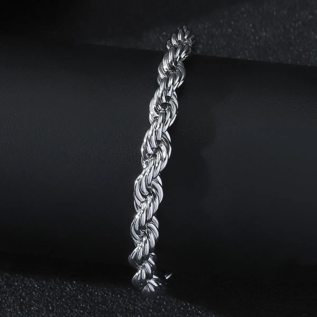 Heavy Duty Rope Chain Bracelet — Stainless Steel