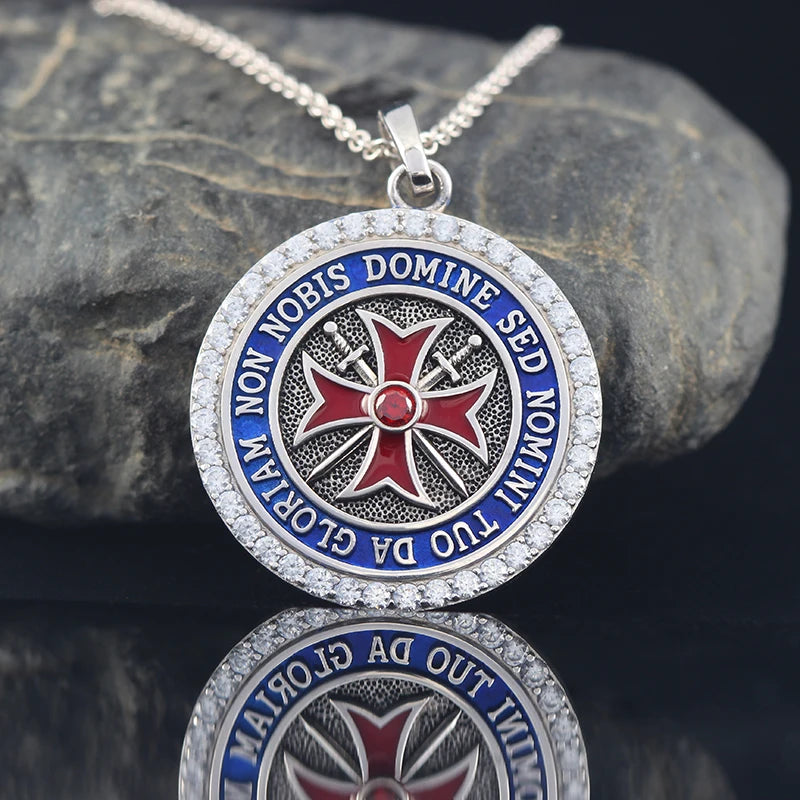 Knights Templar Cross Pendant — 925 Silver
