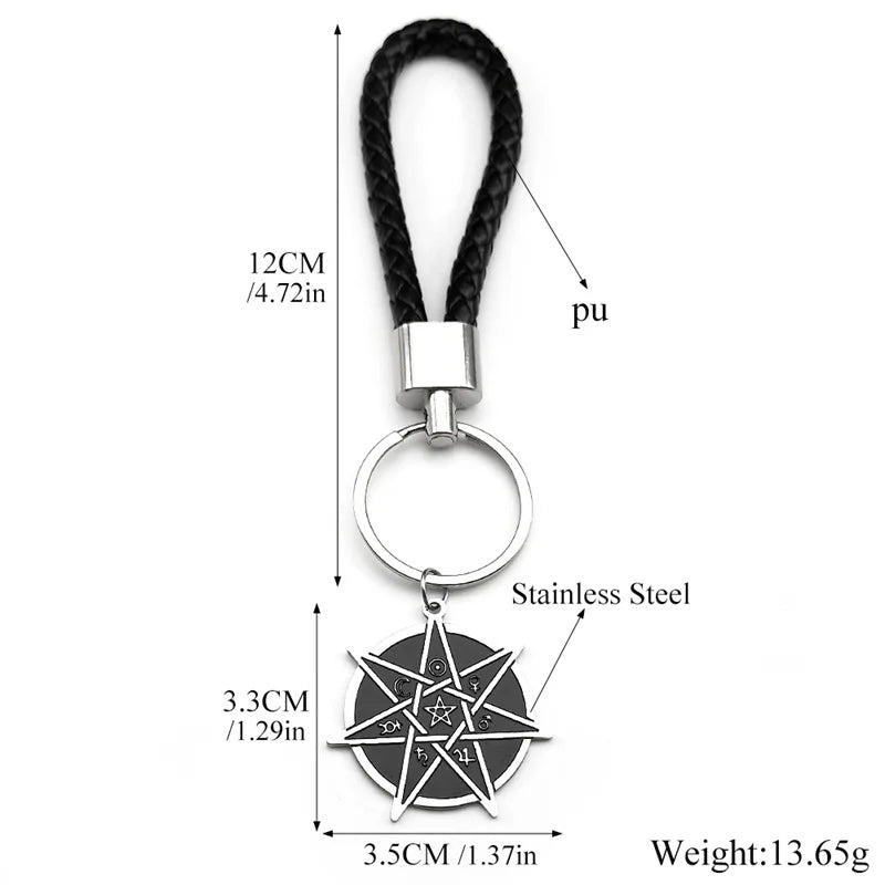 Star Key Steel Pendant Seven-pointed Witchcraft