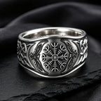 Nordic Viking Compass Shape Ring — Zinc Alloy