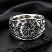 Nordic Viking Compass Shape Ring — Zinc Alloy