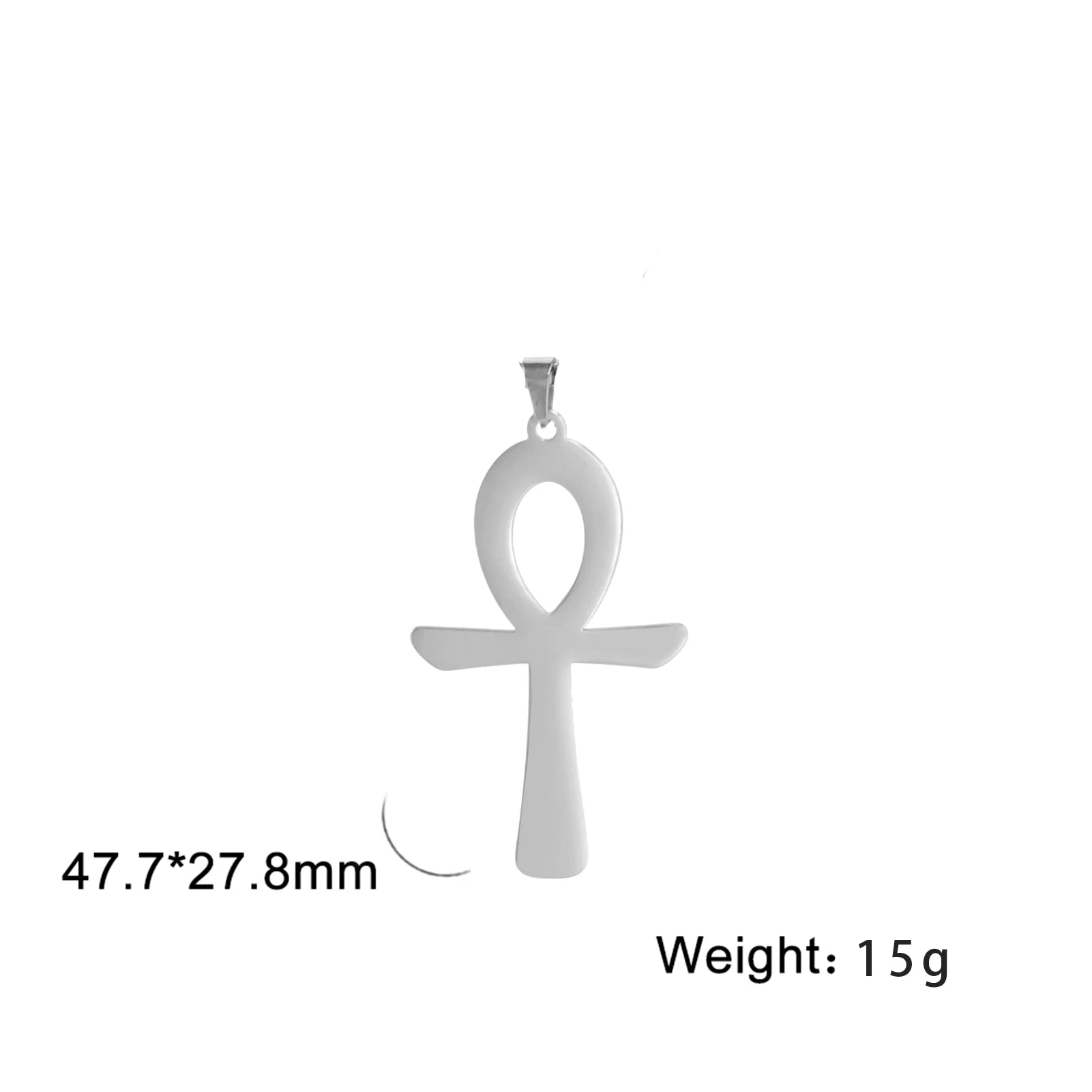 LIKGREAT Egyptian Ankh Cross Egypt Eye Pendant for Necklace Earrings Stainless Steel Eye of Horus Charms for Jewelry