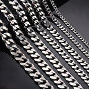 Curb Cuban Link Chain Necklace — Stainless Steel