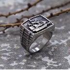 Vintage Pirate Sailboat Viking Ring Men's Stainless Steel Biker Ring Cool Male Gothic Sailor Lucky Amulet Jewelry Wholesale