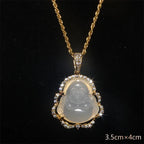Gawu Box Pendant Can Be Opened Vajra Pestle Six-Character Sutra Zircon Buddha Necklace Male and Female Amulet Jewelry