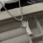 Freetry 26 Letters A-Z Zircon Crown Pendant Necklace for Women Men Punk Initial Alphabet Necklaces Hip Hop Choker Chain