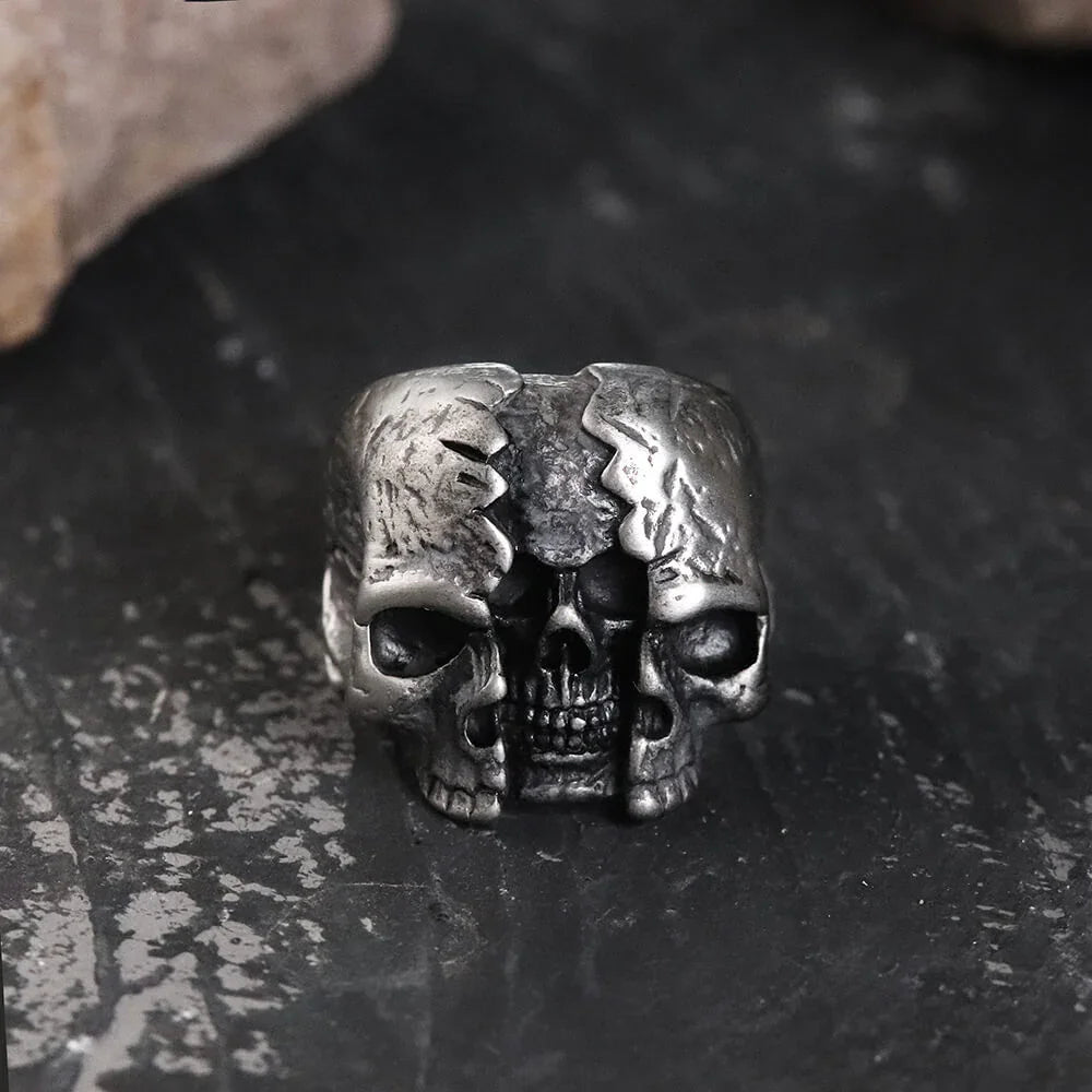 Priestess Retro Priest Ring, Men's Silvery Plated Ring, Artistic Ring Punk Style, Goth Jewelry for Men, Gifts for