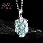 Myanmar Jadeite Nine Tailed Fox Pendant Necklace Lucky Natural Gemstone Stone Charm Luxury Burmese Jade Vintage