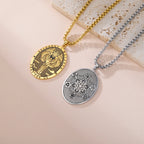 Retro Saint Religious Necklaces for Women Men Archangel Metatron Pendant Patron Saint Amulet Medal Religion Religious