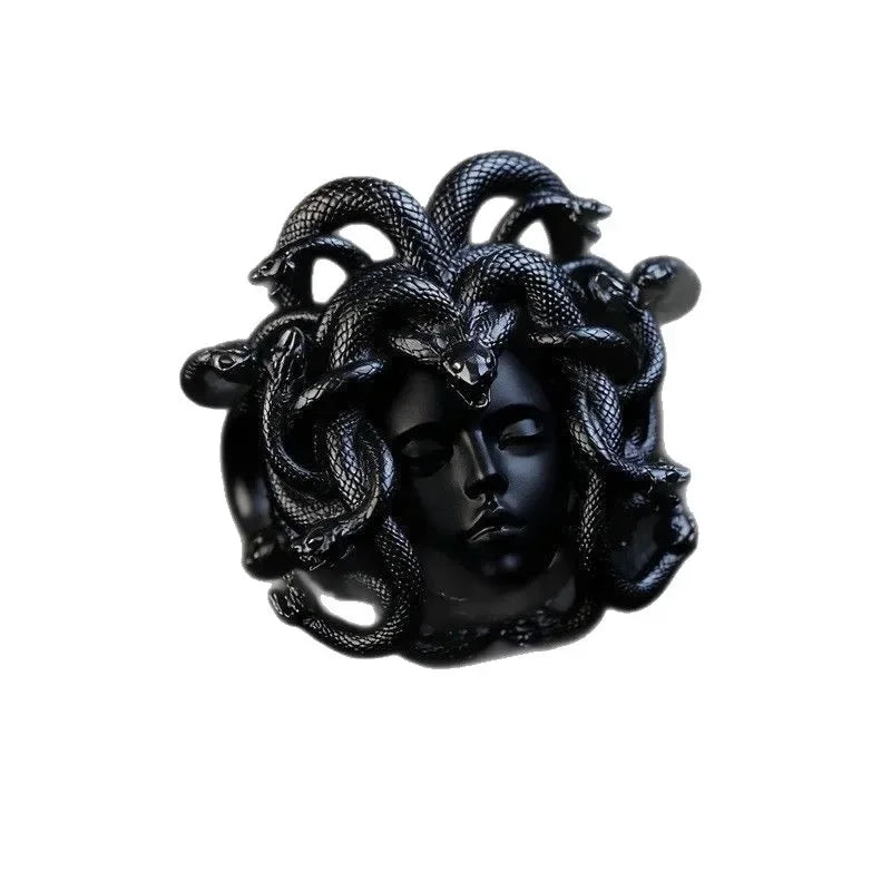 Ancient Greek Medusa Queen Coin Finger Ring — Vintage Style