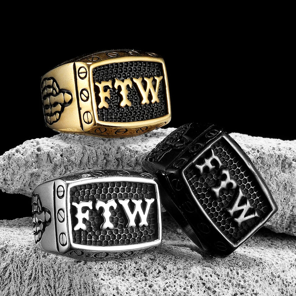 FTW Middle Finger Ring — Stainless Steel
