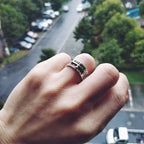 Retro Cross Graffiti Ring For Men Women Punk Gothic Adjustable Ring Rock Hiphop Unisex Jewelry Accessories Man Gift