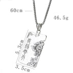 Guan Yu Dog Tag Pendant Necklace — Dragon, Brotherhood