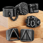 Geometry Texture Ring — Stainless Steel