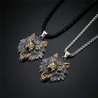 Odin's Wolf Pendant Necklace — Stainless Steel