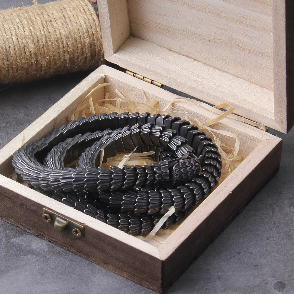 Stainless Steel Viking Ouroboros Necklace Men's Punk Gothic Snake Necklace Fashion Biker Vintage Charm Jewelry Gift Wholesale
