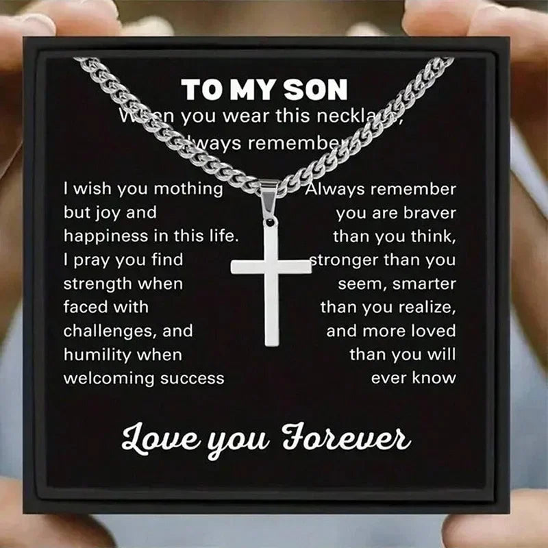 925 Sterling Silver Cross Necklace for Men Women 5mm Stainless Steel Durable Cuban Crucifix Pendant Necklace Jewelry