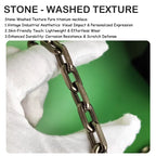 Stone Washed Unpolished Pure Titanium Necklace for Sensitive Skin, Non Allergy Jewelry Gift