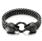 Fashion Gold Color Lion King Charm Bracelet for Men Rock Punk Wristband Jewelry Gift