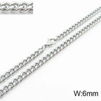 Punk Curb Cuban Link Chain Men Women Stainless Steel Long Necklace Fashion Tide Hip Hop Sweater Accessories Party Jewelry Gifts