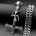 Inverted Cross Stainless Steel Pendant Necklace