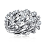 Iced Out Cuban Ring — 925 Silver