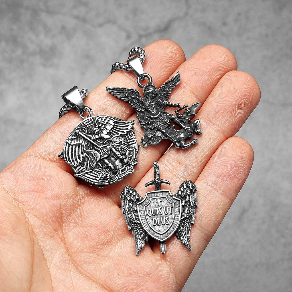 Archangel Michael Pendant — Stainless Steel