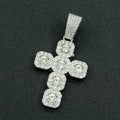 Iced Out Square Cross 13mm Cuban Chain Necklace — Zinc Alloy