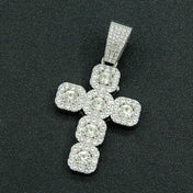 Fashion Men Hip Hop Square Cross Pendant Necklace with 13mm Cuban Chain Religious Faith HipHop Iced Out Bling Necklaces Jewelry