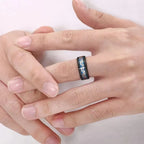 Luxury Stainless Steel Dragon Ring for Men And Women Blue Black Snake Design Fashion Jewelry for Pride Party Halloween Gifts