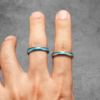Turquoise Tungsten Ring — Stainless Steel