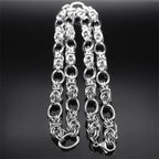 Woven Byzantine Chain Necklace — Stainless Steel