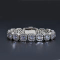 Valentine Day Cluster Tennis Bracelet Hip Hop Jewelry Sparkle 5A CZ Diamond 10/12mm Rock Sugar Tennis Bracelet Gift