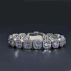 Valentine Day Cluster Tennis Bracelet Hip Hop Jewelry Sparkle 5A CZ Diamond 10/12mm Rock Sugar Tennis Bracelet Gift