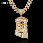 Necklaces Chain For Women Mens Full Iced Out Zircon Custom Big Jesus Pendant With Cuban Chain Hip Hop Jewelry